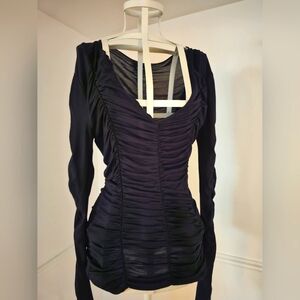 IN WEAR- Black ruched top